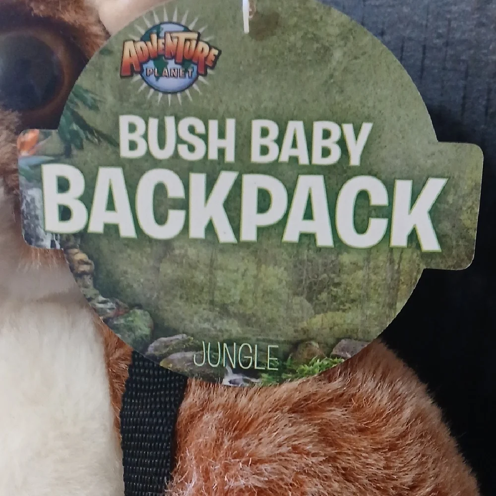 The BushBaby Galago Super Cute Backpack That's Ultra Soft & Really Huggable! New - Picture 2 of 10